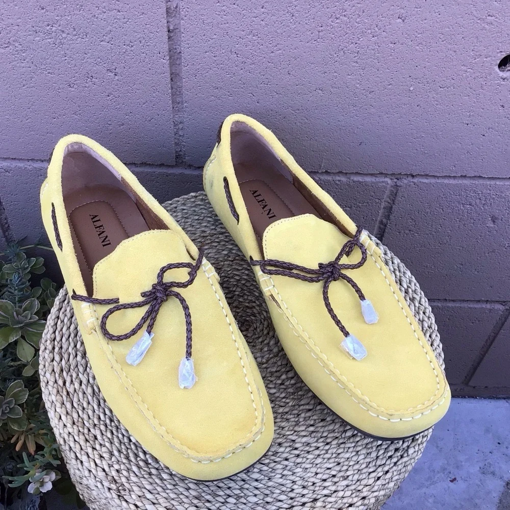 Alfa I Leather Suede Slip On Shoes